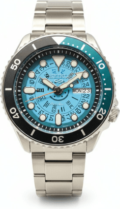Montre Seiko SRPJ45BL Automatique Homme - Cadran Bleu Soleillé, Bracelet Acier