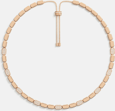 Collier APM Monaco Ajustable PC7638OX plaqué or rose 18 carats pavé de cristaux