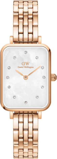 Montre Femme Daniel Wellington DW00100620 Quadro Lumine - Cadran Nacre, Cristaux et Boîtier Or Rose