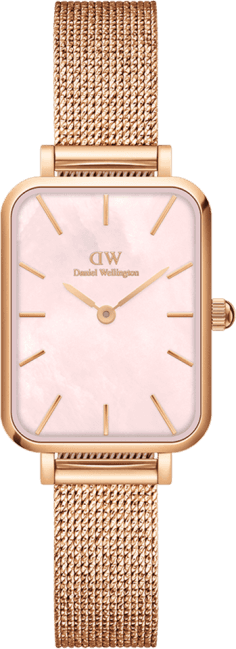 Daniel Wellington DW00100510 - Montre Femme Cadran Nacre Rose & Bracelet Or Rose