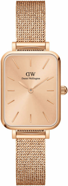 Montre Femme Daniel Wellington Quadro DW00100484 en Acier Or Rose