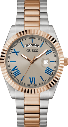 Montre Homme Guess GW0265G13 Connoisseur - Boîtier Acier Bicolore, Cadran Gris Taupe