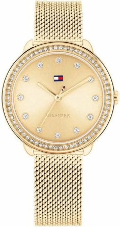 Montre Tommy Hilfiger Demi 1782699 Femme - Cadran et bracelet acier doré maille milanaise