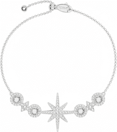 Bracelet APM Monaco ajustable argent 925 météorite et zirconiums