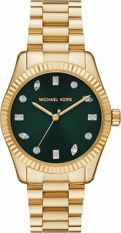 Montre Femme Michael Kors Lexington MK7449 - Cadran Vert Pavé, Bracelet Acier Doré