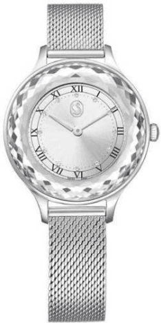 Montre Femme Swarovski Octea Nova 5650039 en Acier Argenté, Cadran Argent et Bracelet Maille