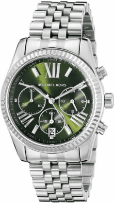 Montre Femme Michael Kors Mini Empire MK4722 Cadran Argenté Bracelet Cuir Noir