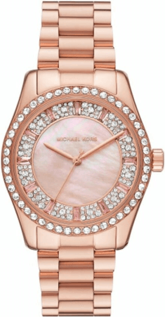 Montre Femme Michael Kors Parker MK4724 - Boîtier or, cadran vert et bracelet cuir