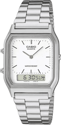 Montre Casio AQ-230A-7DMQYES Argent - Double Affichage Analogique-Digital - Unisexe