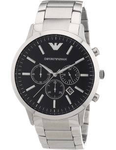 Montre Homme Emporio Armani Sportivo AR2460 - Cadran Noir, Bracelet Acier