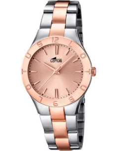 Montre Femme Lotus Trendy L15896/2 Cadran Or Rose et Bracelet Acier Bicolore
