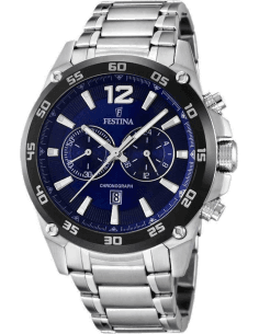 Montre Homme Festina Sport F16680/2 Chronographe Acier Cadran Bleu