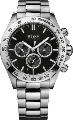 Montre Homme Hugo Boss Sport Ikon 1512965 Cadran Noir Acier Inoxydable