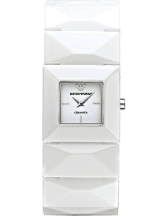 Montre Femme Emporio Armani AR1436 - Cadran et Bracelet en Céramique Blanche