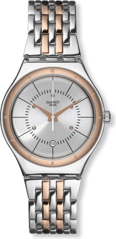 Montre Homme Swatch Irony YWS404G Acier Bicolore Argent et Or Rose