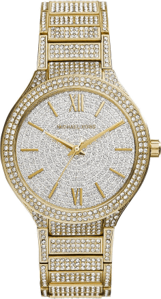 Montre Femme Michael Kors Kerry MK3360 en acier doré avec micropavé de cristaux