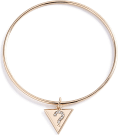 Bracelet Guess B119291-C1DS en acier doré pour femme avec plaque triangle logo