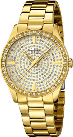 Montre Femme Lotus Trendy L18135/1 en or et acier avec cristaux