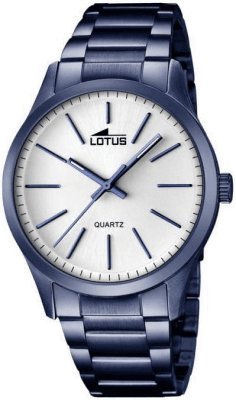 Montre Homme Lotus Smart Casual L18163/1, Boîtier et Bracelet Bleu Acier, Cadran Blanc