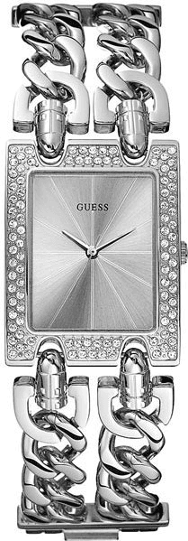 Montre Femme Guess Heavy Metal W95088L1 en Acier Argenté avec Strass
