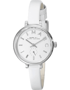 Montre Femme Marc Jacobs Sally MBM1350 - Cadran et Bracelet Cuir Blanc