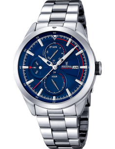 Montre Homme Festina F16828/2 Acier Inoxydable Argent Cadran Bleu