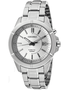 Montre Homme Seiko SKA535 en Acier Inoxydable Argent, Mouvement Kinetic